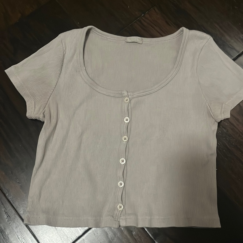 John Galt Mauve Zelly Short Sleeve Top